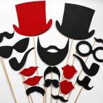 Wedding Props- 18 Piece Set- Photo Booth Props